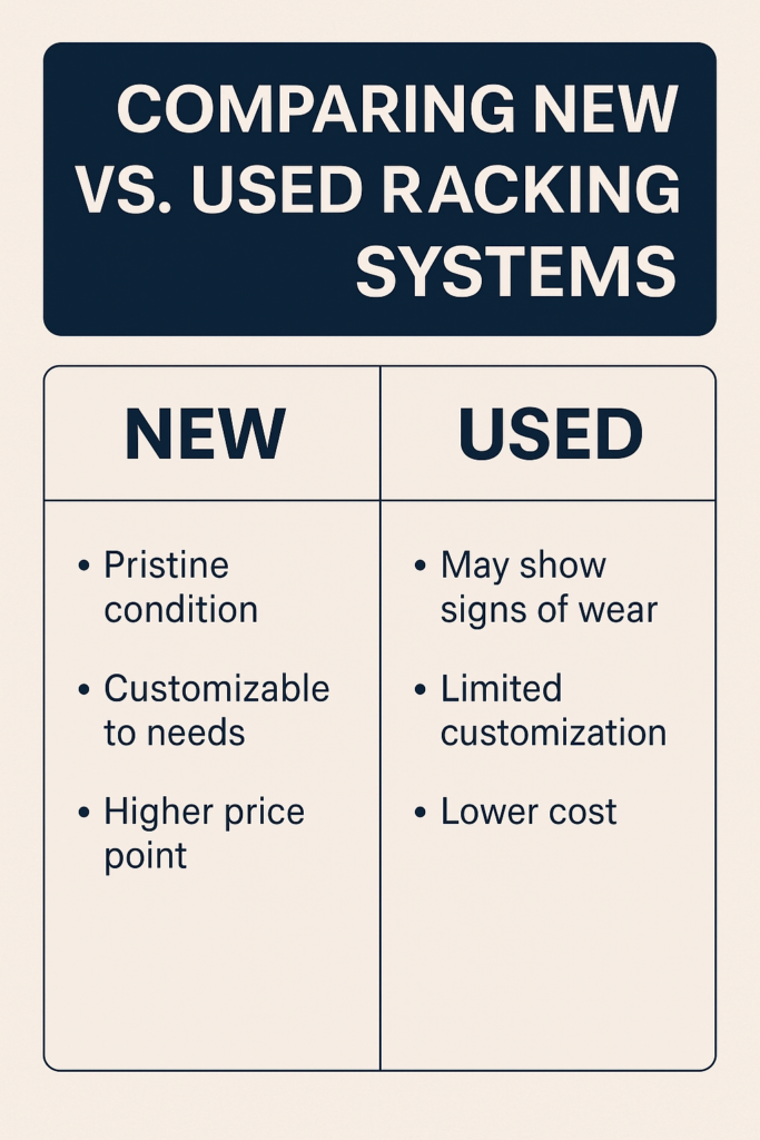 Comparing New vs. Used Racking Systems