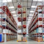 a large warehouse filled with lots of shelves