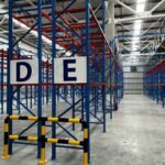 a sign in a warehouse