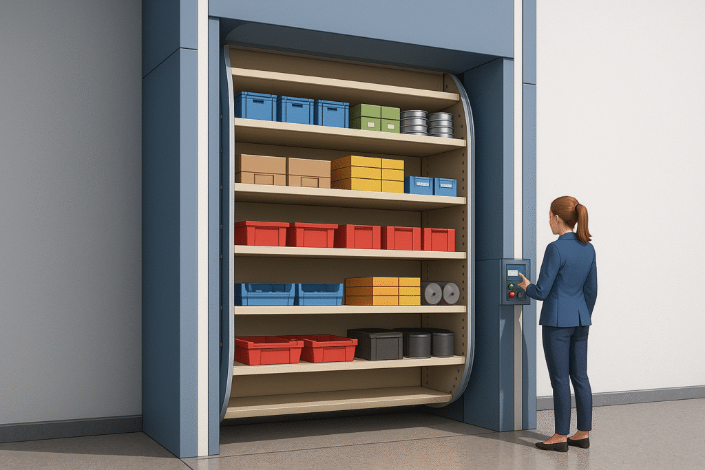 How Vertical Carousel Racking Works and Who Needs It
