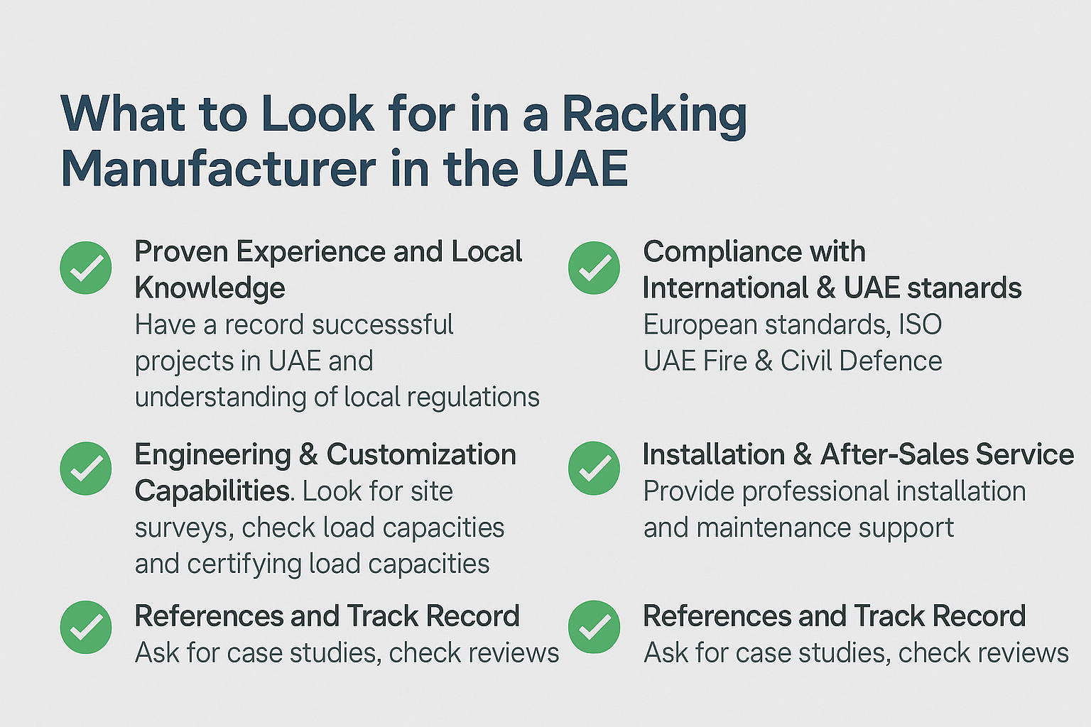 What to Look for in a Racking Manufacturer in the UAE