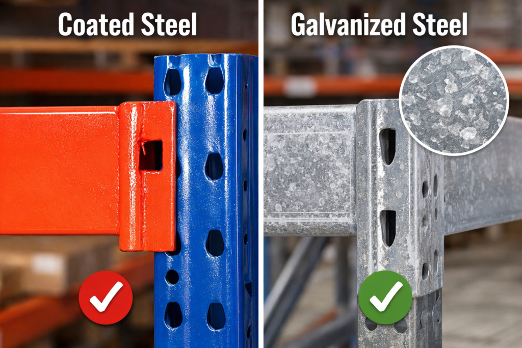 Coated vs Galvanized Racking Key Differences