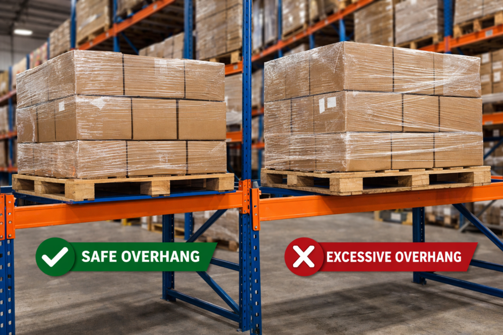 Pallet Overhang Safety: Why Proper Fit Matters