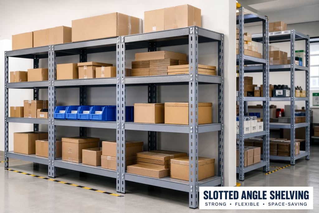 Slotted Angle Shelving Systems Explained - Planet Racking