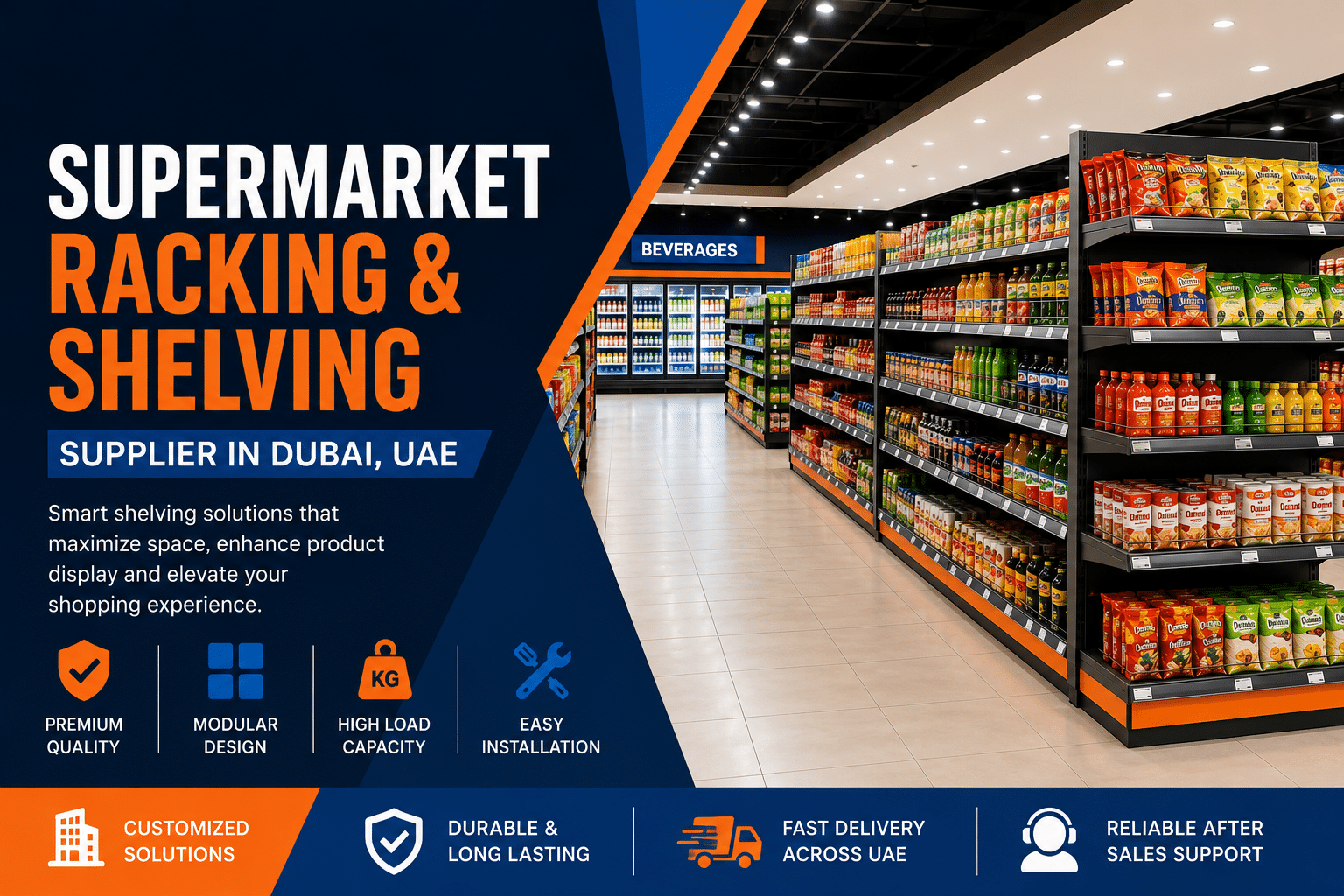 Supermarket Racking & Shelving Supplier in Dubai UAE - Planet Racking