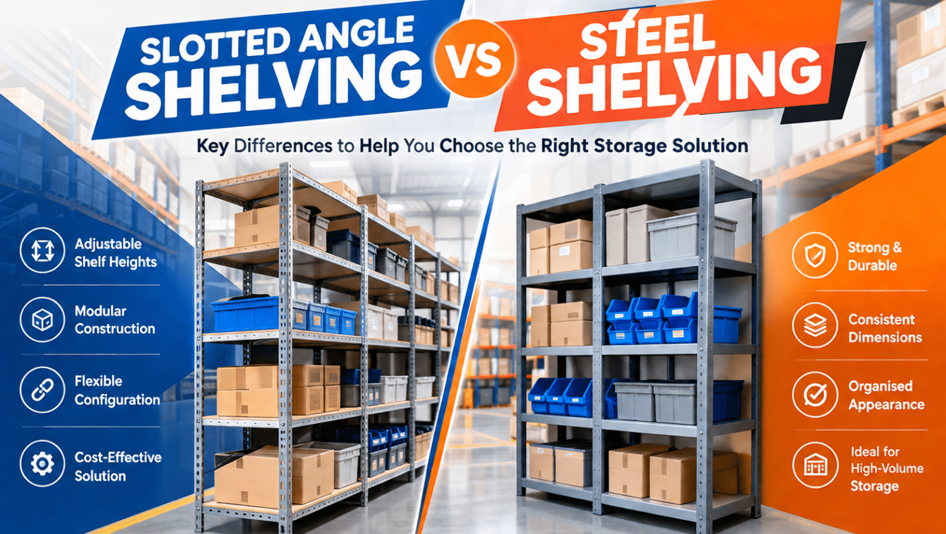 Slotted Angle Shelving vs Steel Shelving: Key Differences